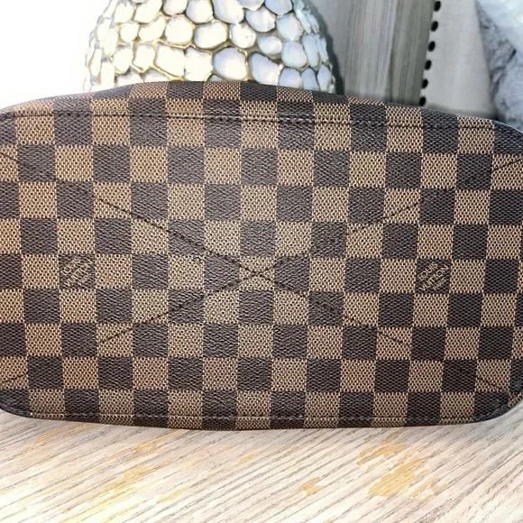 LOUIS VUITTON Damier Ebene Siena Tote & Matching Wallet Set Women's Purse - Picture 13 of 17